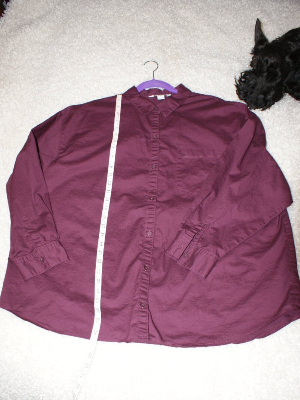 Old Navy 'The Boyfriend Shirt' Plum Button Down - XL - LIKE NEW - Picture 6 of 6